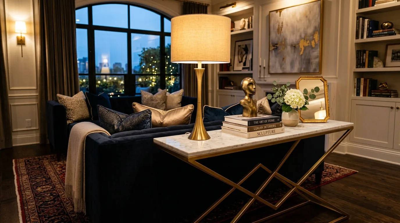 Style with books to add layered height